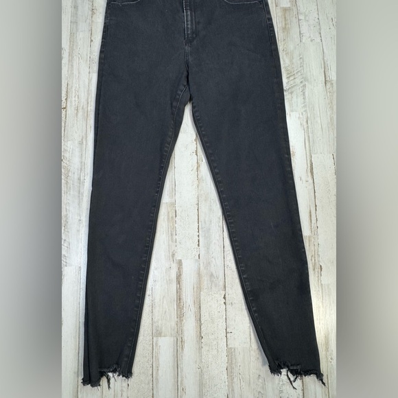 Abercrombie & Fitch Jeans Women 33/ 16 Black Denim Ultra High Rise Super Skinny - Picture 3 of 11